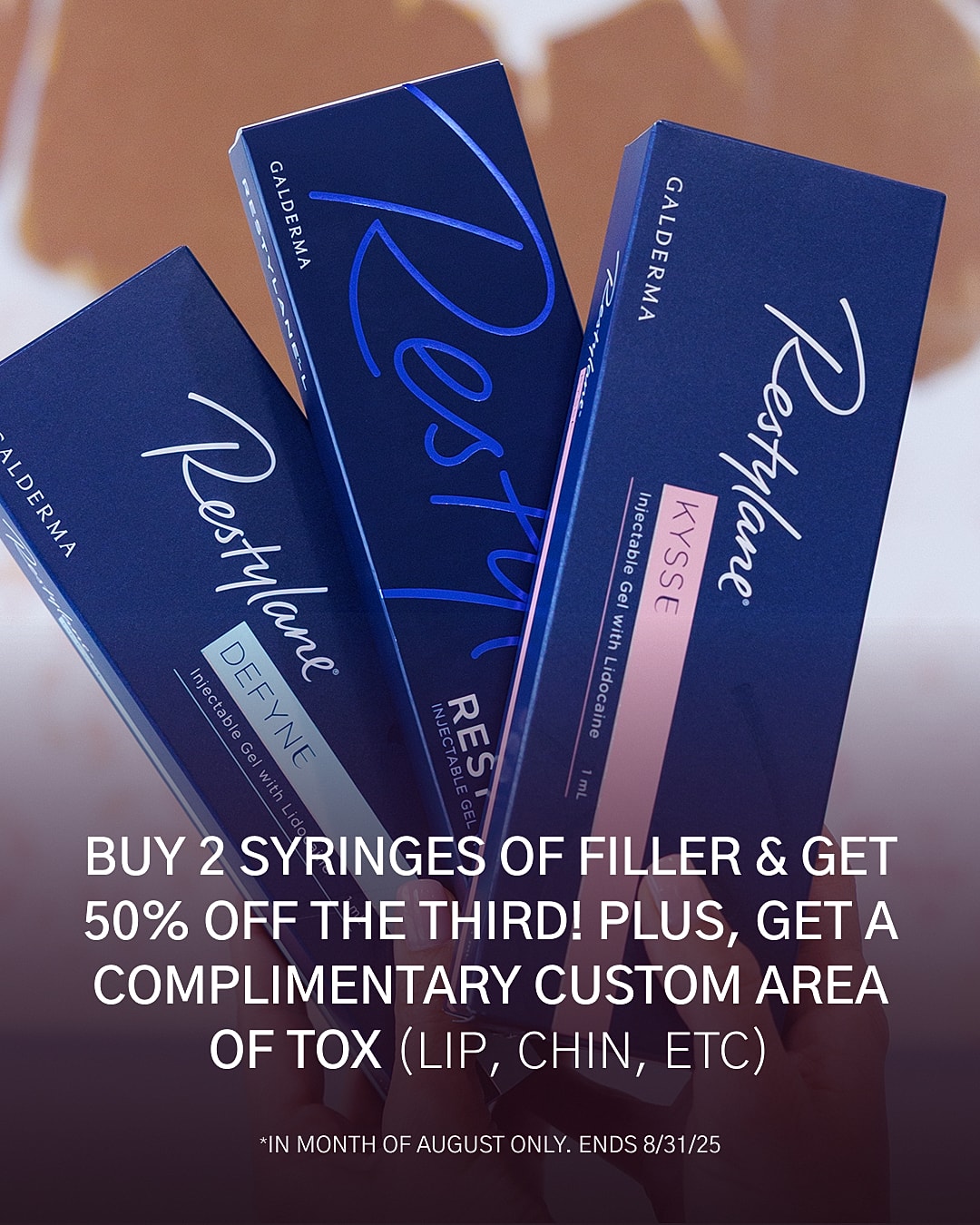 Restylane filler promotion with complimentary area of Tox